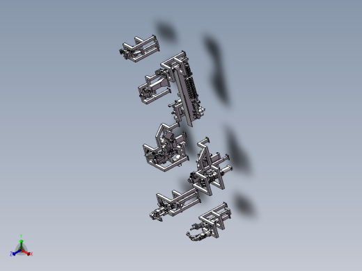 车身地板焊接夹具正等轴测缩略图