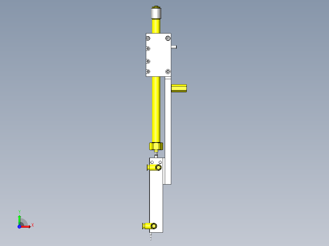 定位组件避让机构前视图