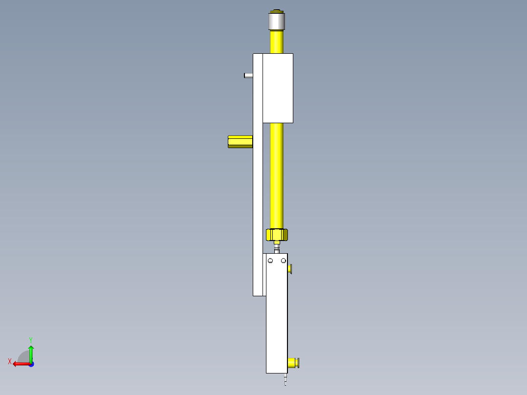 定位组件避让机构后视图