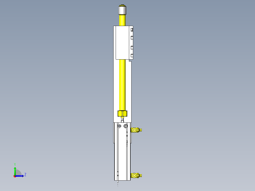 定位组件避让机构左视图