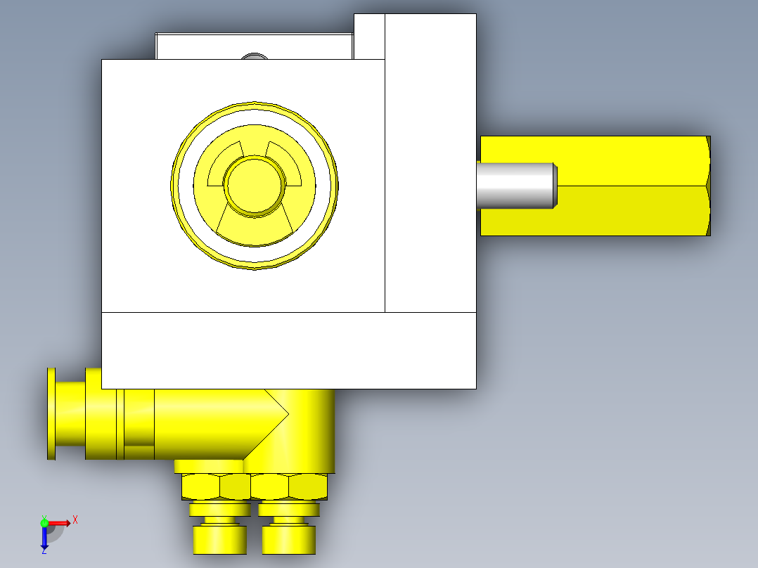 定位组件避让机构俯视图