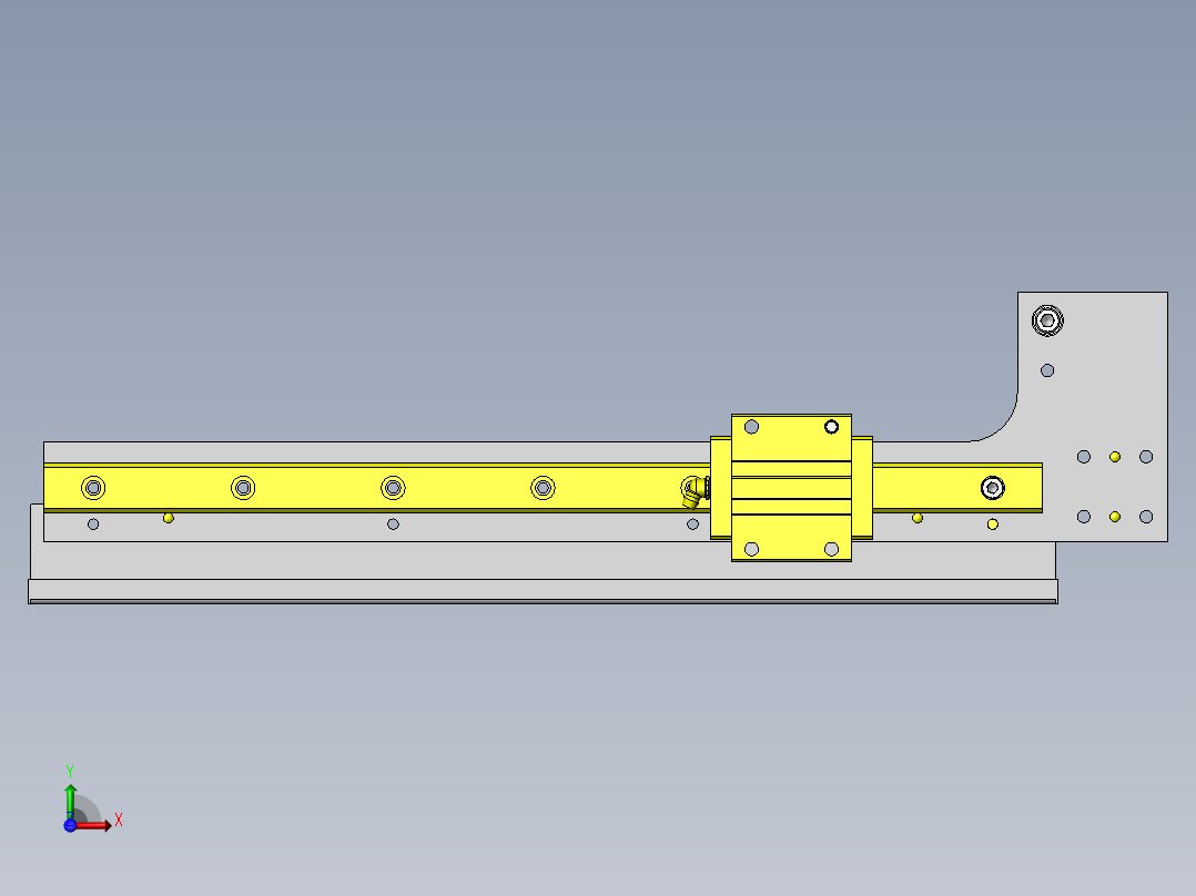 受限空间内的工件传送前视图