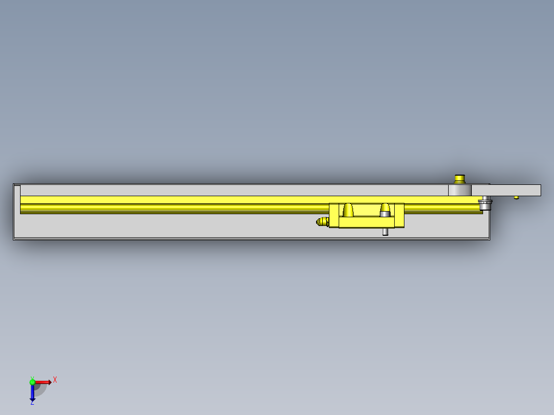 受限空间内的工件传送俯视图