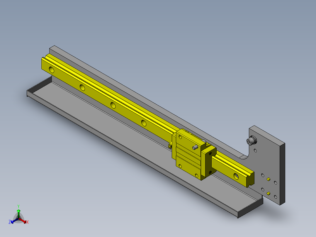 受限空间内的工件传送正等轴测图