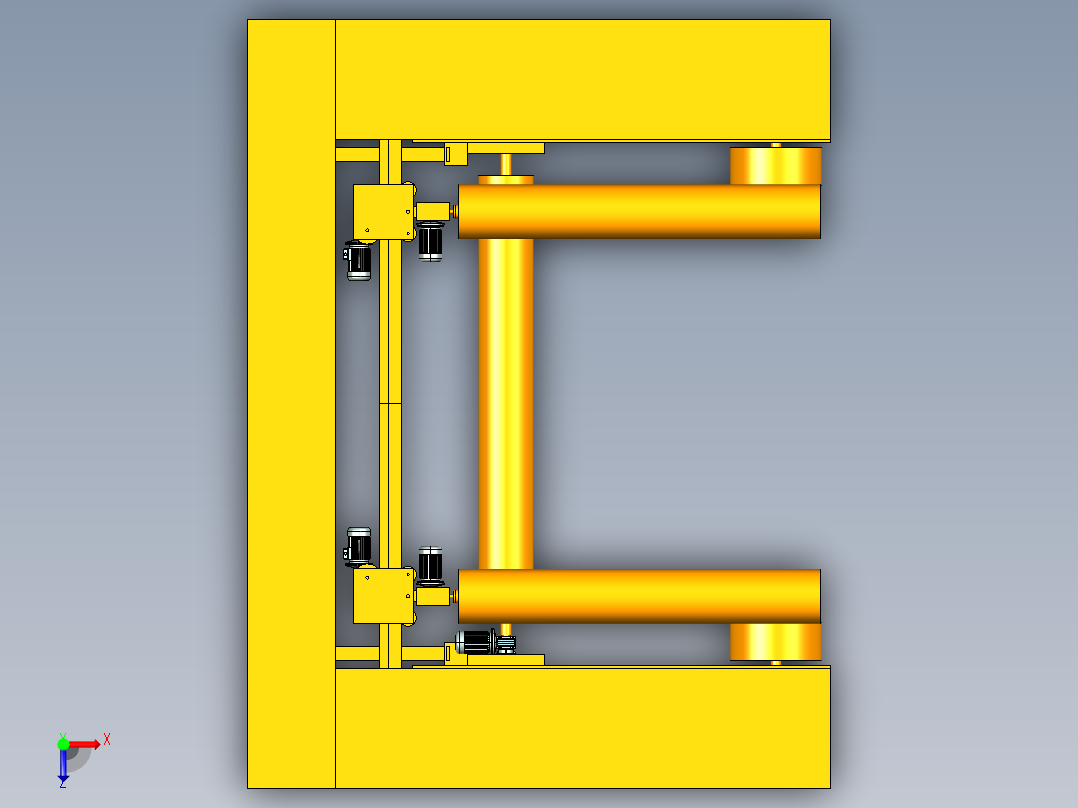 全自动洗车机的设计含三维+二维+说明书俯视图