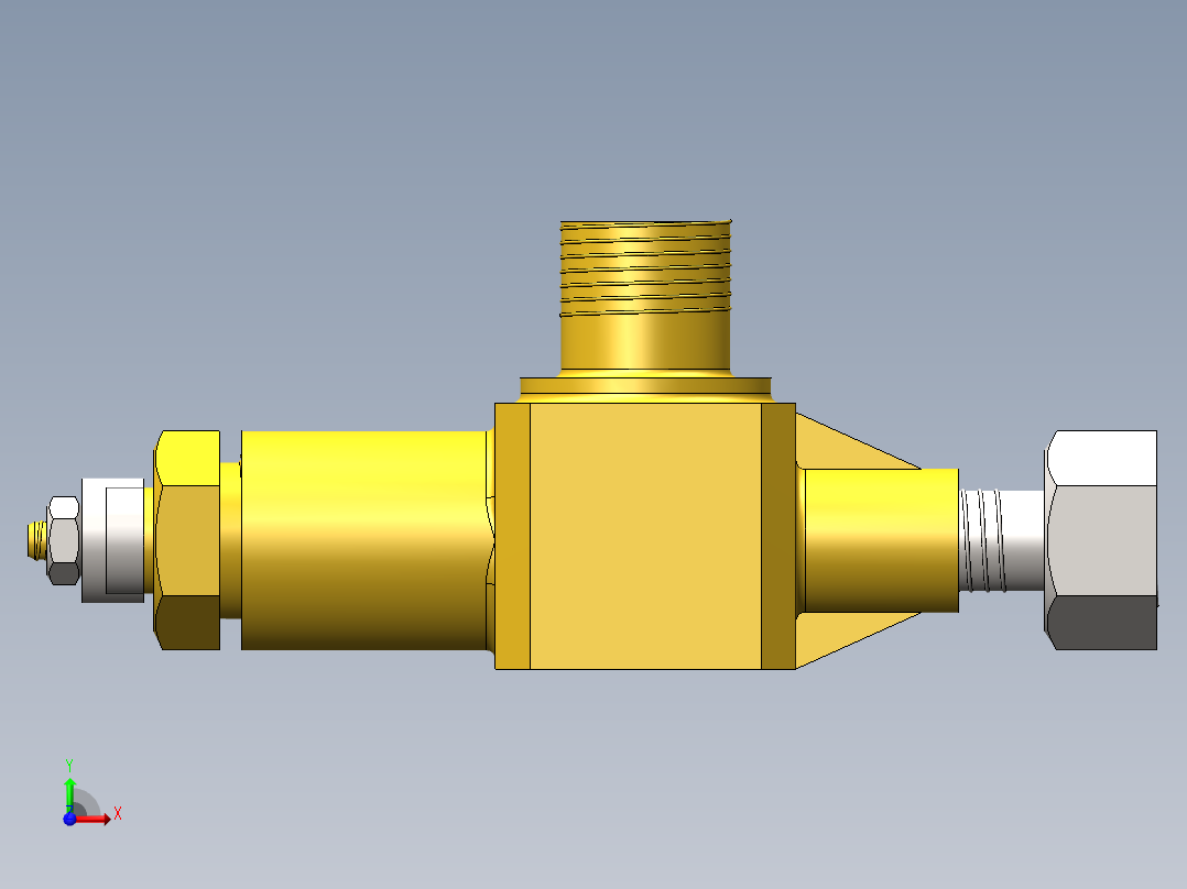 管接头（肘管）3D模型前视图