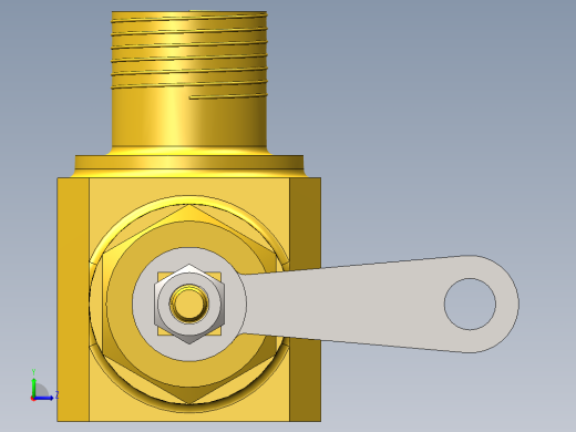 管接头（肘管）3D模型左视缩略图