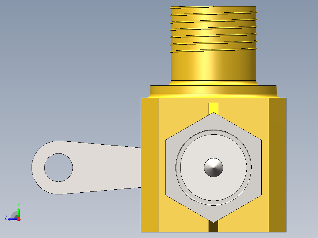 管接头（肘管）3D模型右视图