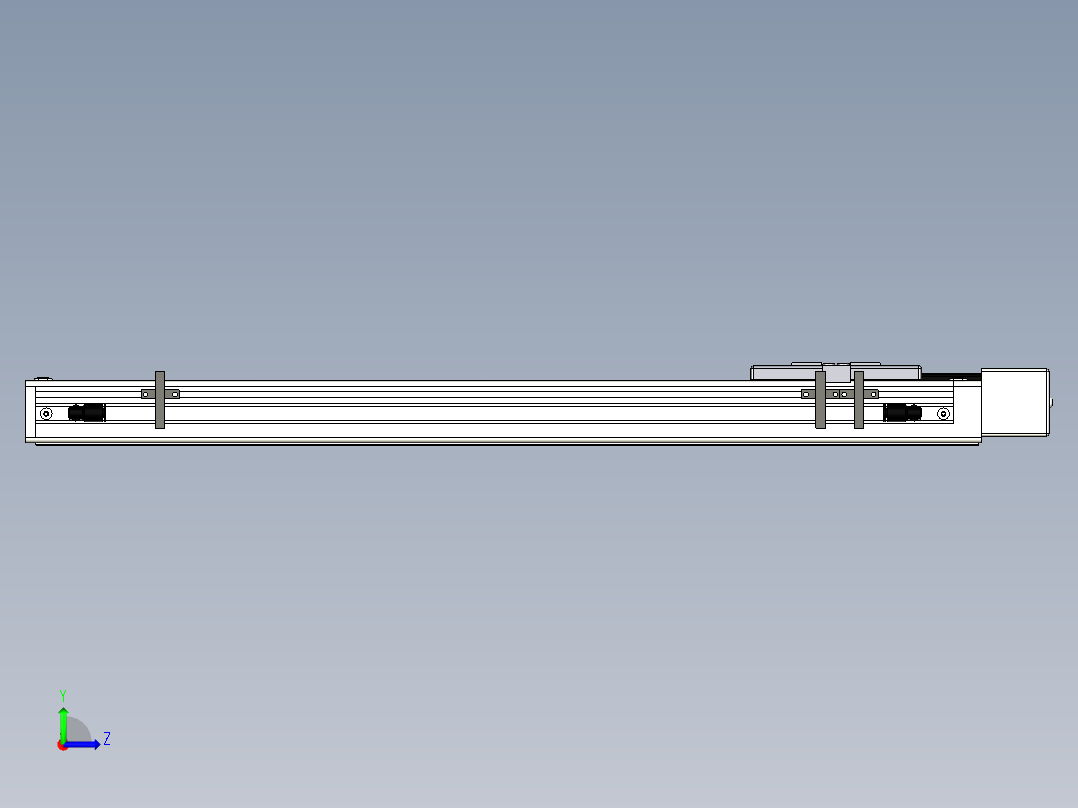 Toyo东佑达直线模组-ECH6-450-BL+煞車-M5左视图