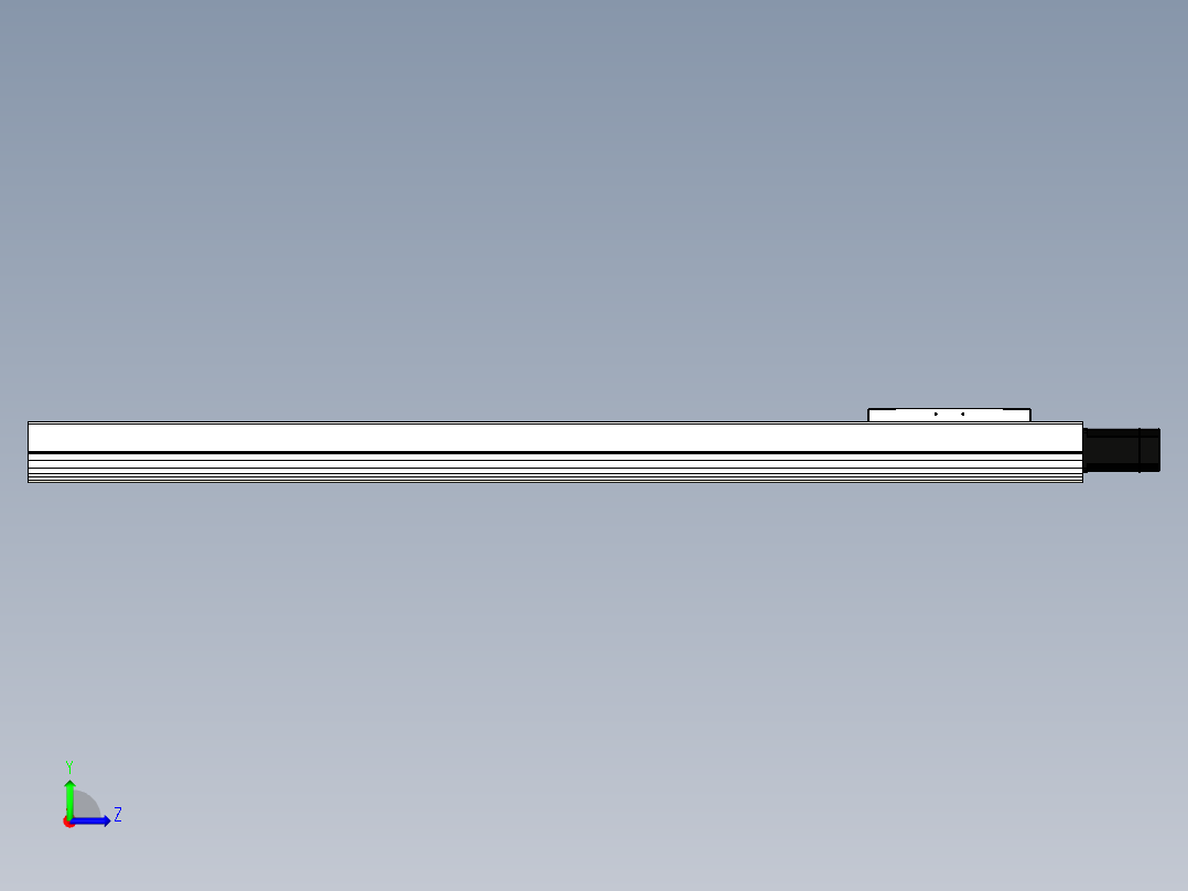 Toyo东佑达直线模组-ECH22-L25-1500-BC-M75-C4左视图