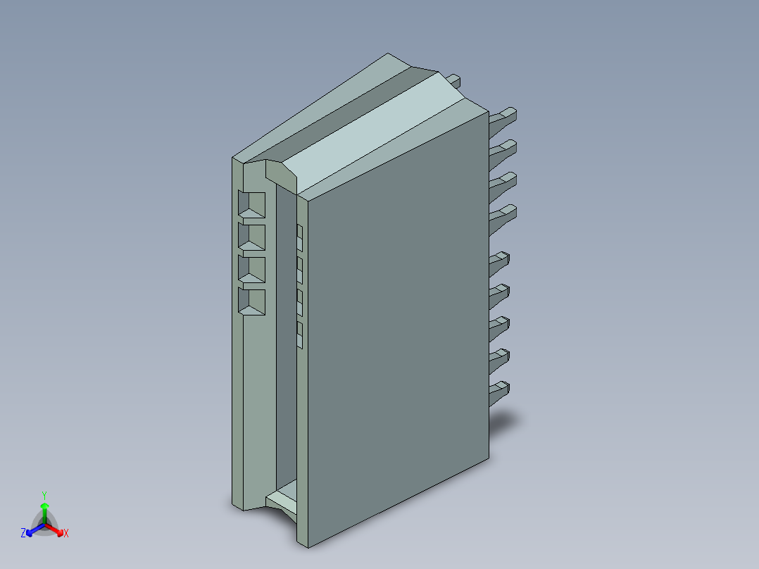 侧边卡连接器-459120002_stp主视图