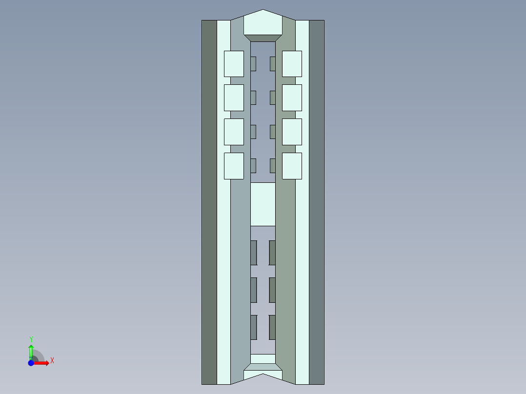 侧边卡连接器-459120002_stp前视图