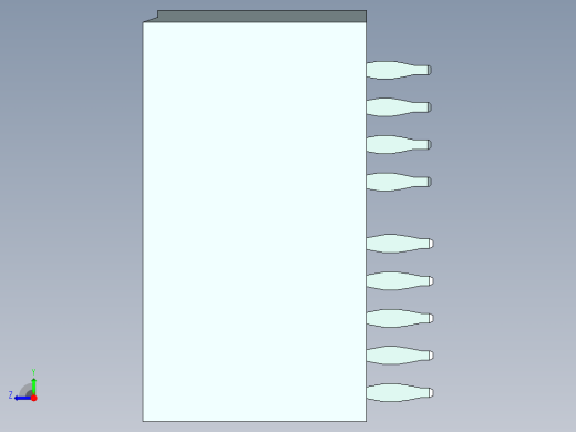 侧边卡连接器-459120002_stp右视缩略图