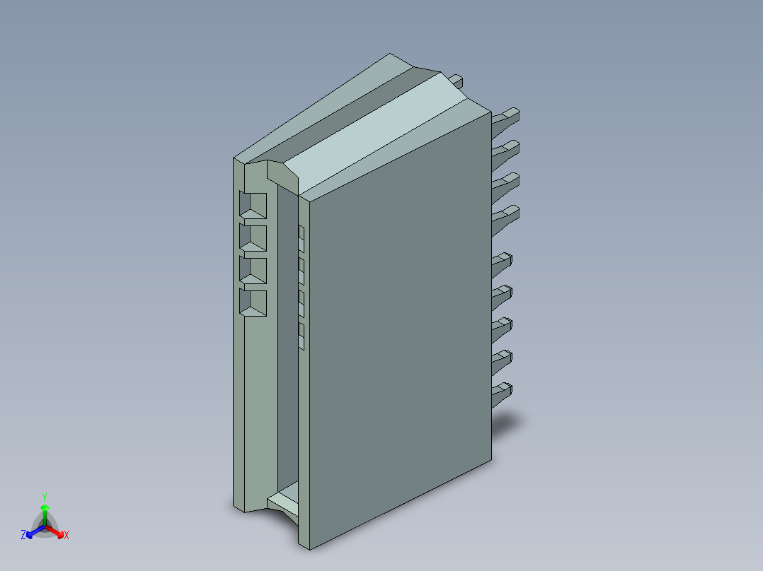 侧边卡连接器-459120002_stp正等轴测图