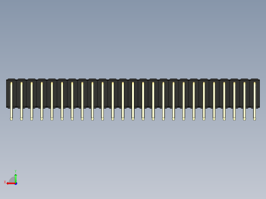 彩色公排针 100mil 2.54mm 系列-DS1022_black_3x25p_100mil_TypeD_rev1.0后视缩略图