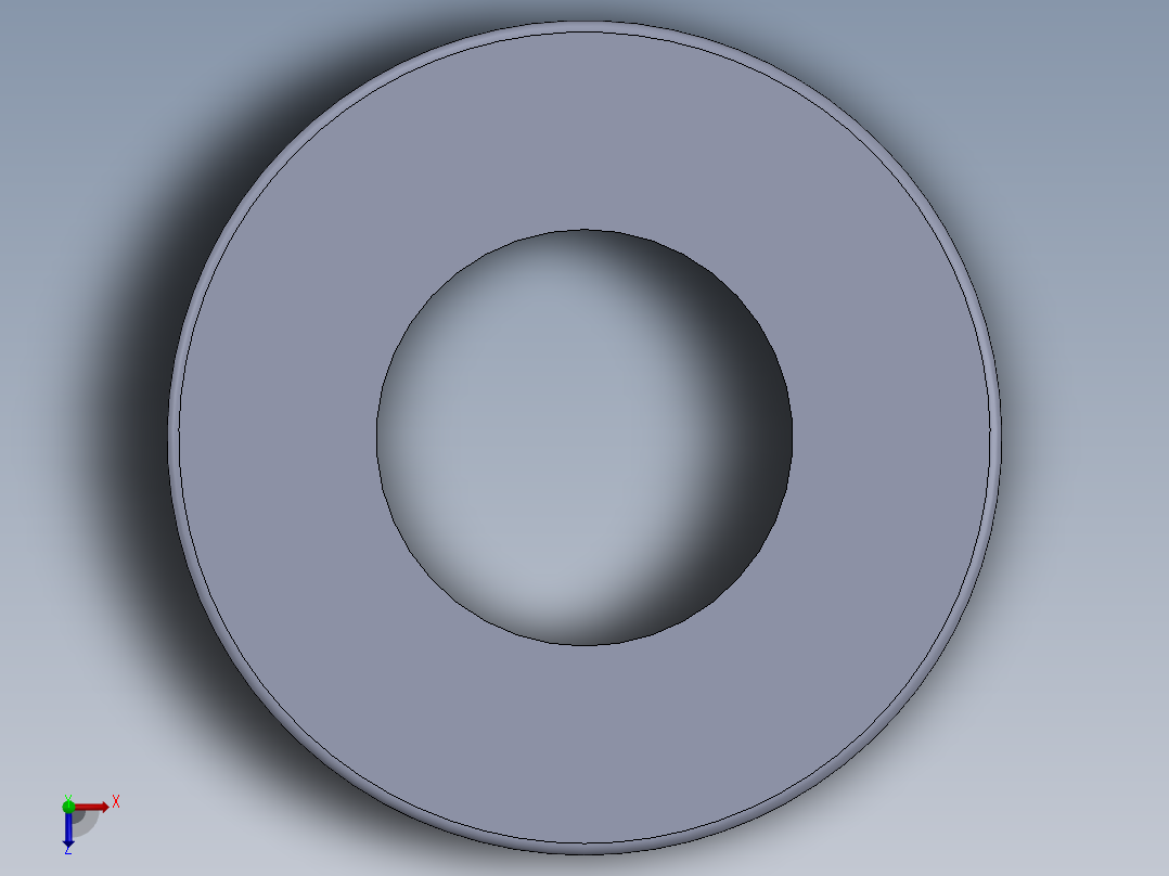 SAE平垫圈-FLAT WASHER SAE 0.500.SLDPRT俯视图