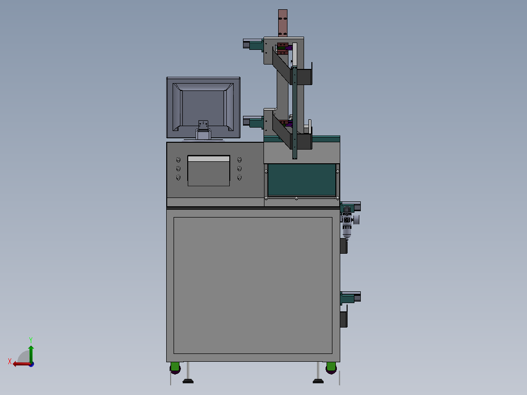 自动检测装管机下料测试机后视图
