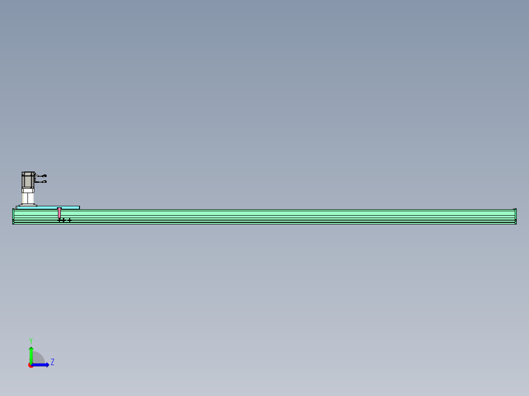 东锦齿条传动DH270G-L167-S2900-BU-减速机+750W左视图