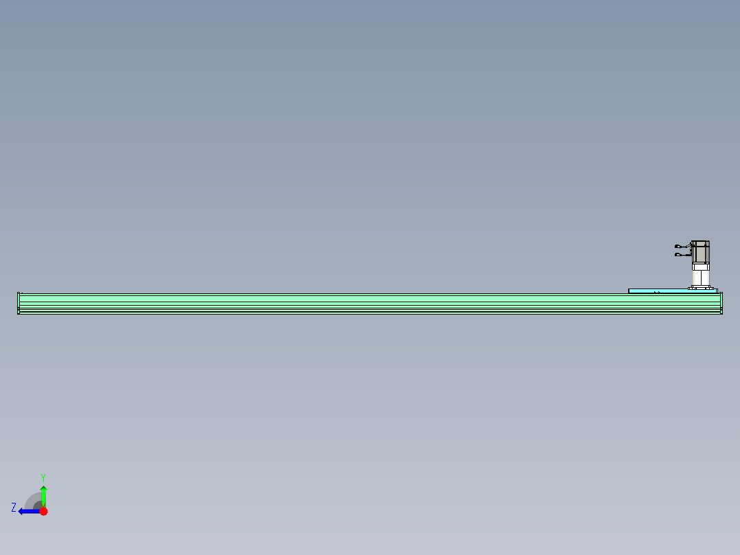 东锦齿条传动DH270G-L167-S2900-BU-减速机+750W右视图