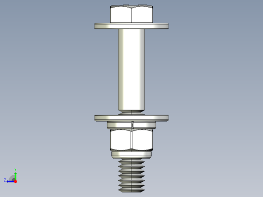 紧固件-IGES 0.3125 Bolt Hex右视缩略图