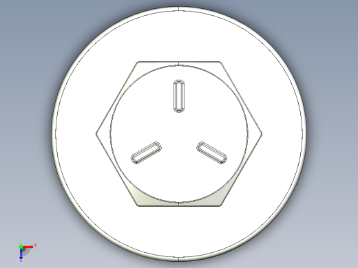 紧固件-IGES 0.3125 Bolt Hex俯视缩略图