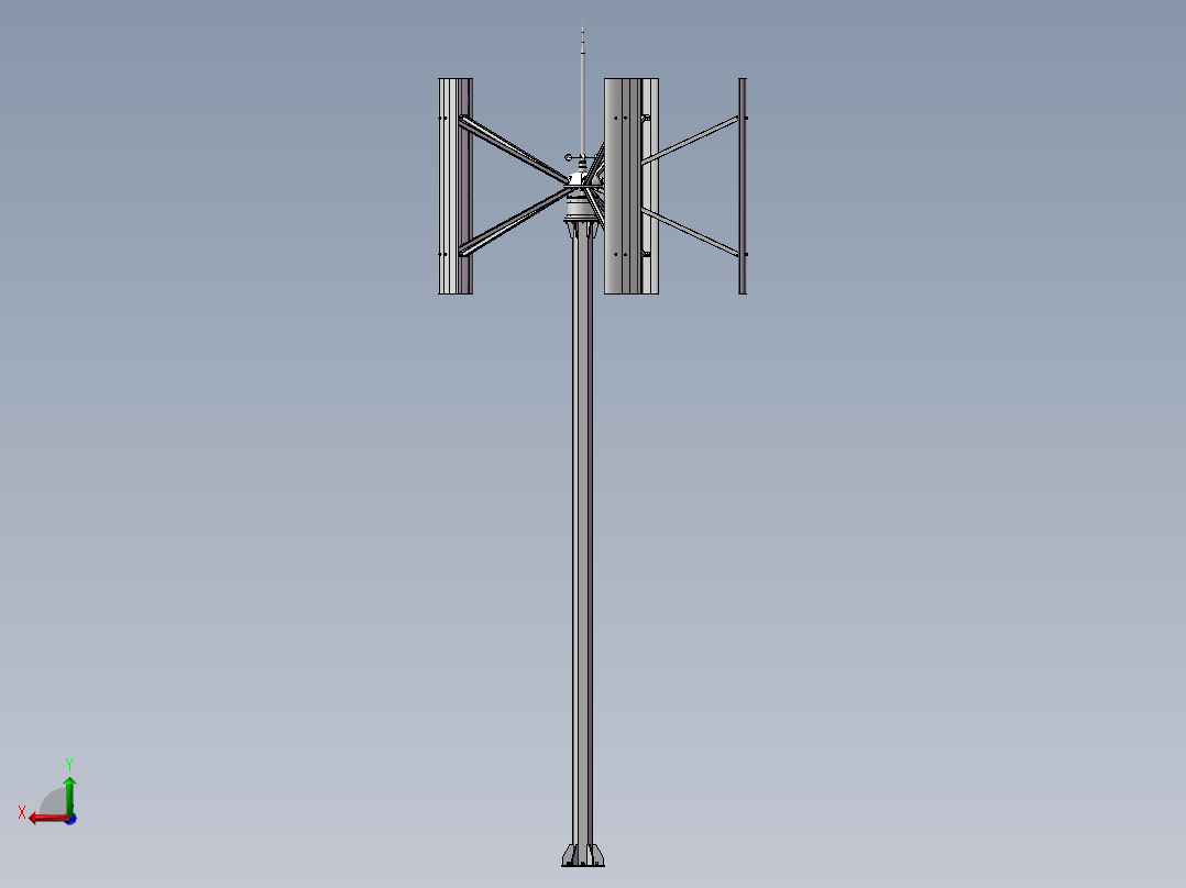 新型2KW风力发电机后视图
