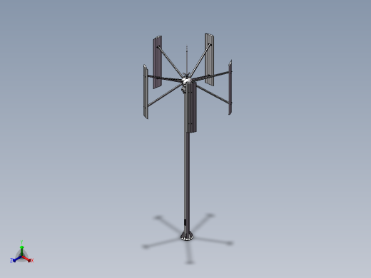 新型2KW风力发电机正等轴测缩略图