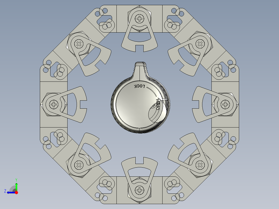 镜头盖组装工装右视图