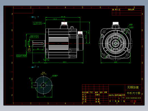 电机MS6G-180CN15BZ2-44P4 外形尺寸图
