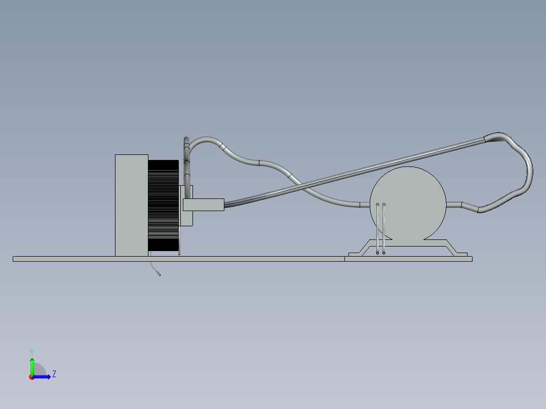 液体冷却系统左视图