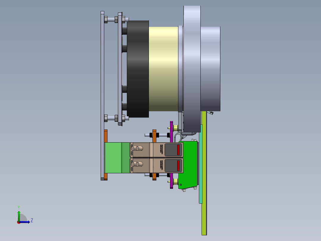 振动盘 外直径450 带直线送料器 300方案1左视图