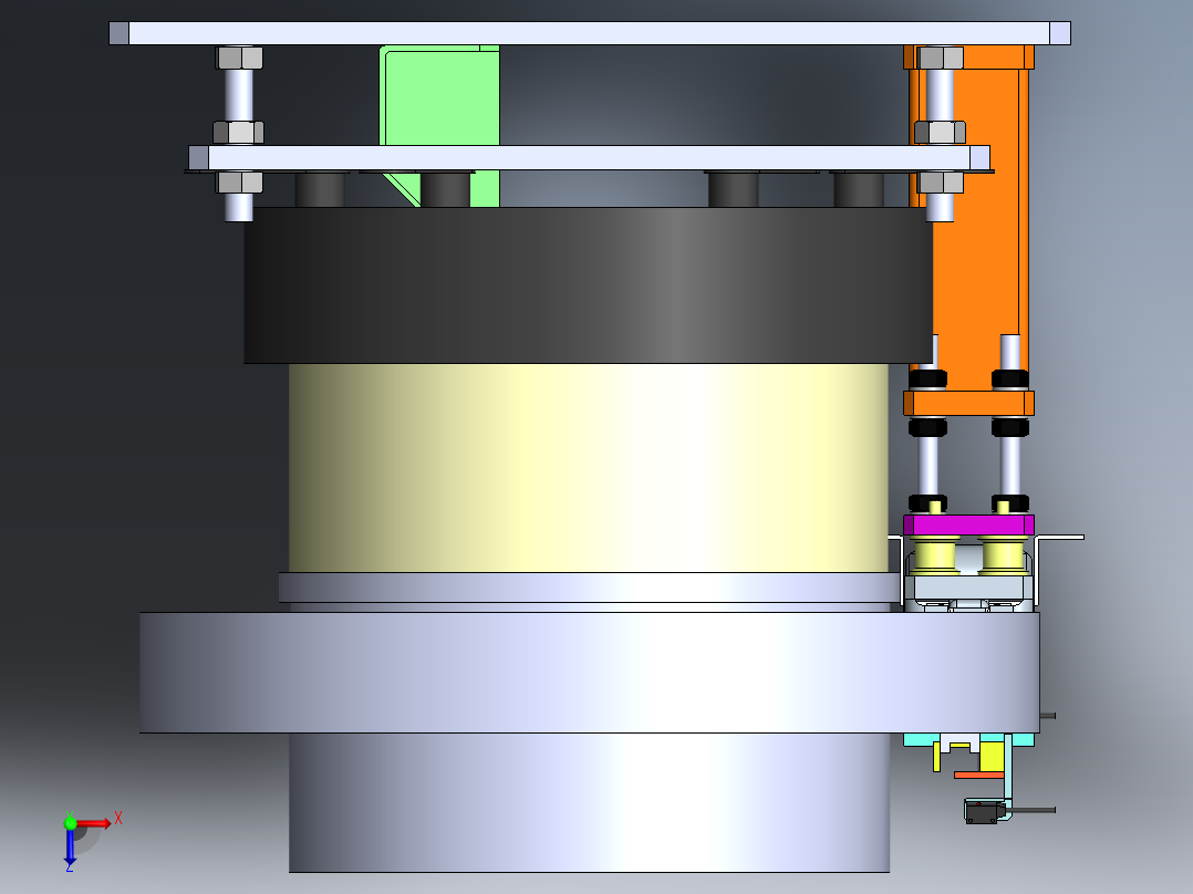 振动盘 外直径450 带直线送料器 300方案1俯视图