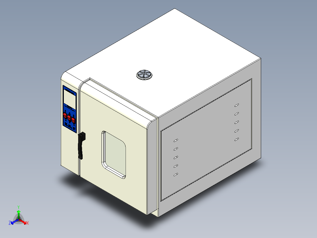 干燥箱子正等轴测图