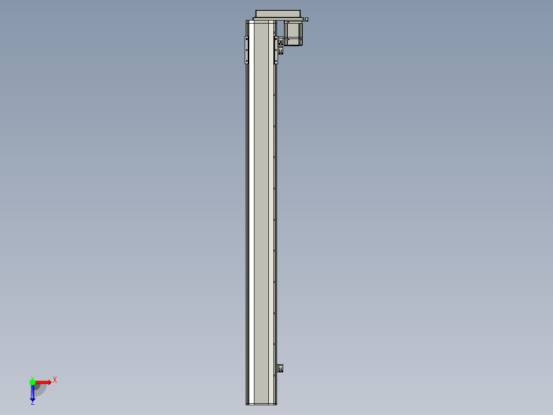 半封闭丝杆滑台MT100BS.L#.1050.BR.P20.C3俯视图