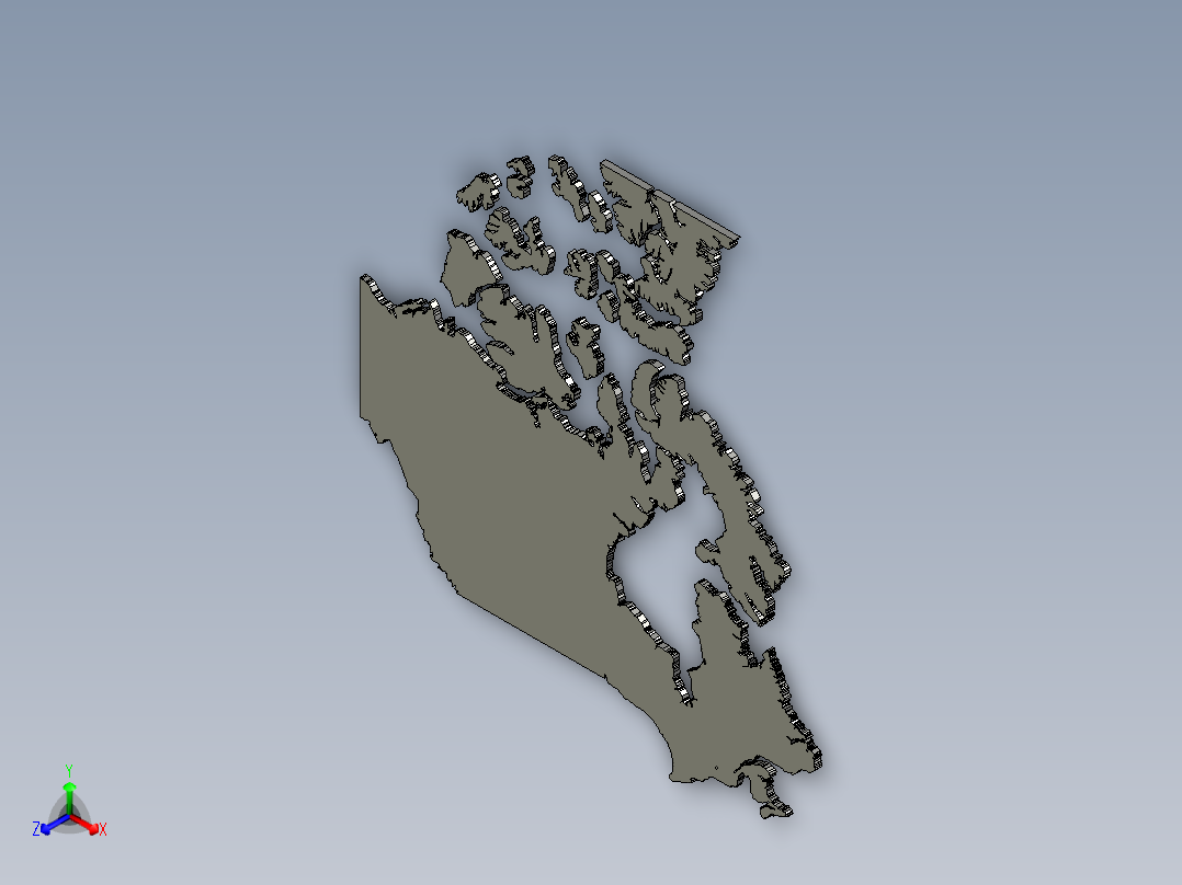 北美-国家集合正等轴测图