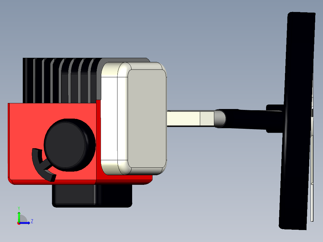 7.手推式电动草坪除草机左视图