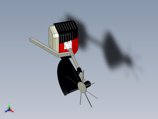 7.手推式电动草坪除草机正等轴测缩略图