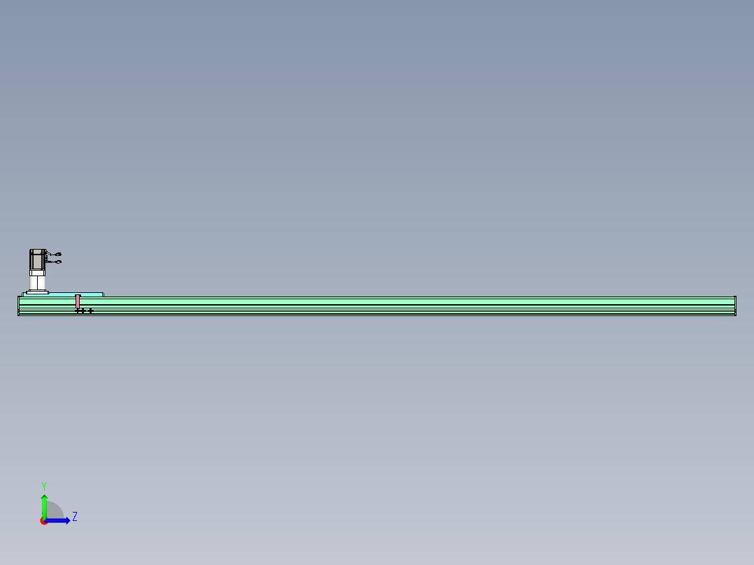 东锦齿条传动DH270G-L167-S3300-BU-减速机+750W.STEP左视图