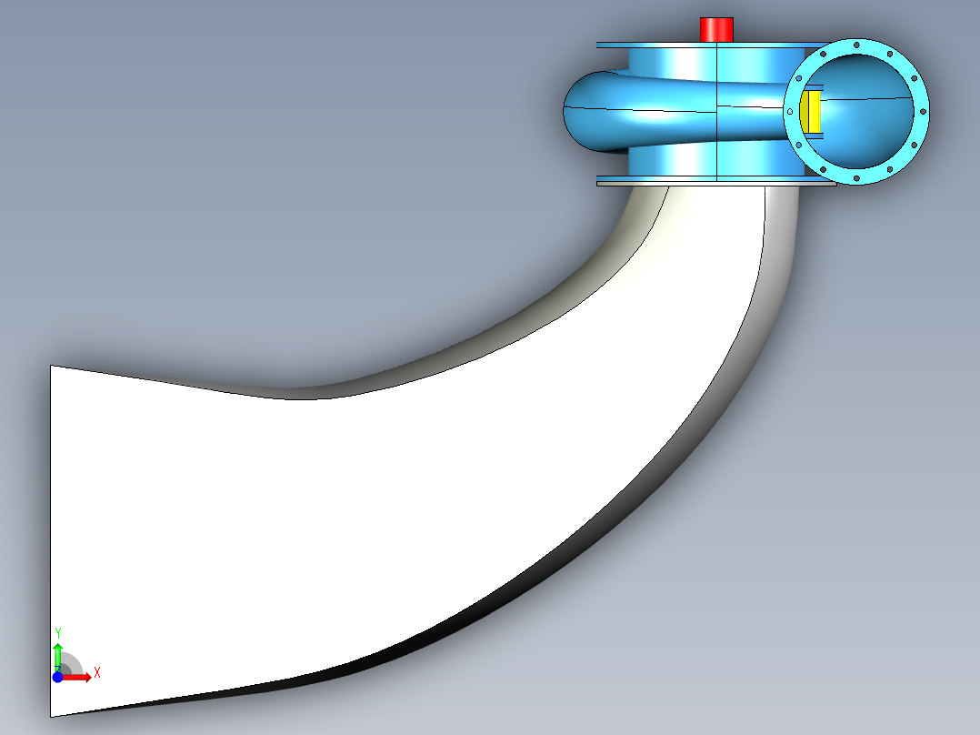 混流式水轮机前视图