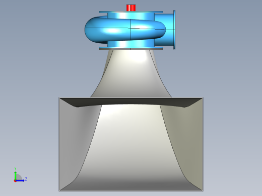 混流式水轮机左视缩略图