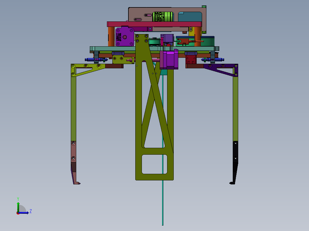 双向对中夹爪左视图