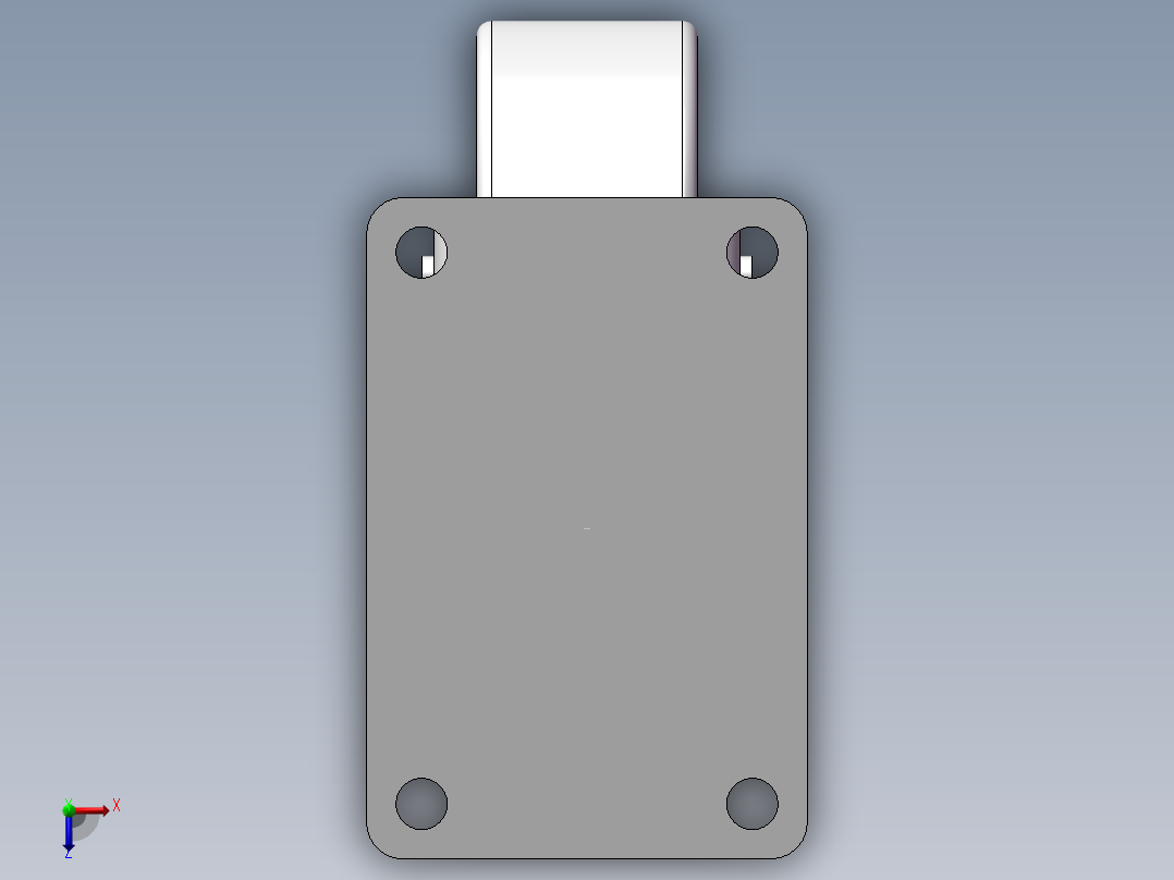 地脚轮45-75-M6（中载）俯视图