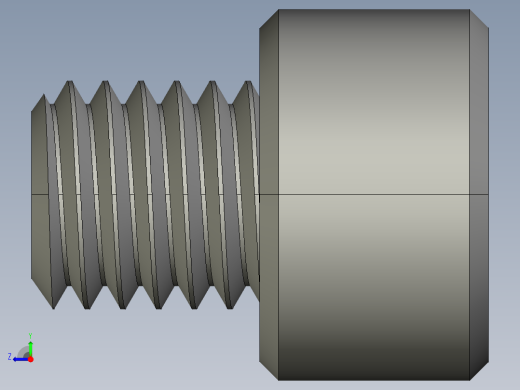 M8 x 1.25mm Thread 8mm LONG SOCKET HEAD CAP SCREW.STEP右视缩略图