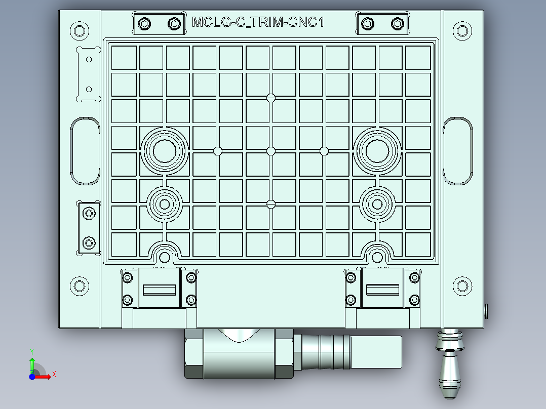 MCLG-C-CNC1笔记本CNC工装夹具三维模型前视图