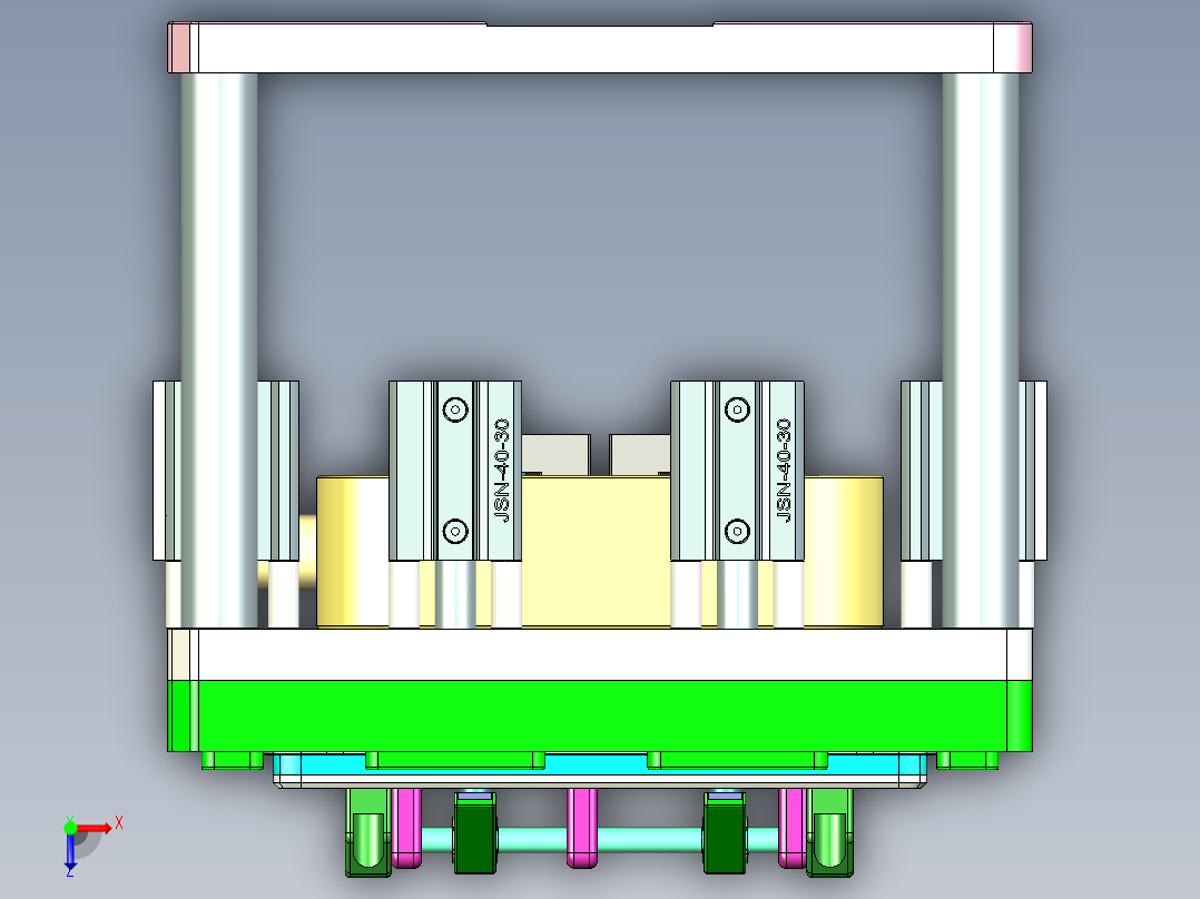 C100PA-A-笔记本CNC工装夹具三维模型CNC2-0131俯视图