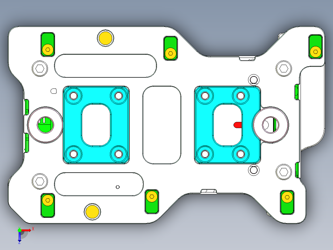 X1-笔记本CNC工装夹具三维模型CNC6kuaihuan-2015-03-26俯视图