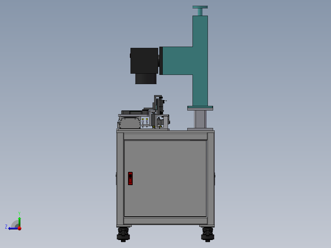 一托四手机自动点焊机sw14可编辑右视图