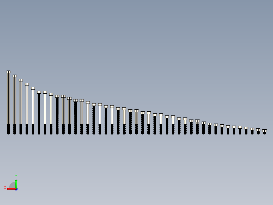 M6公制内六角螺钉汇总后视图