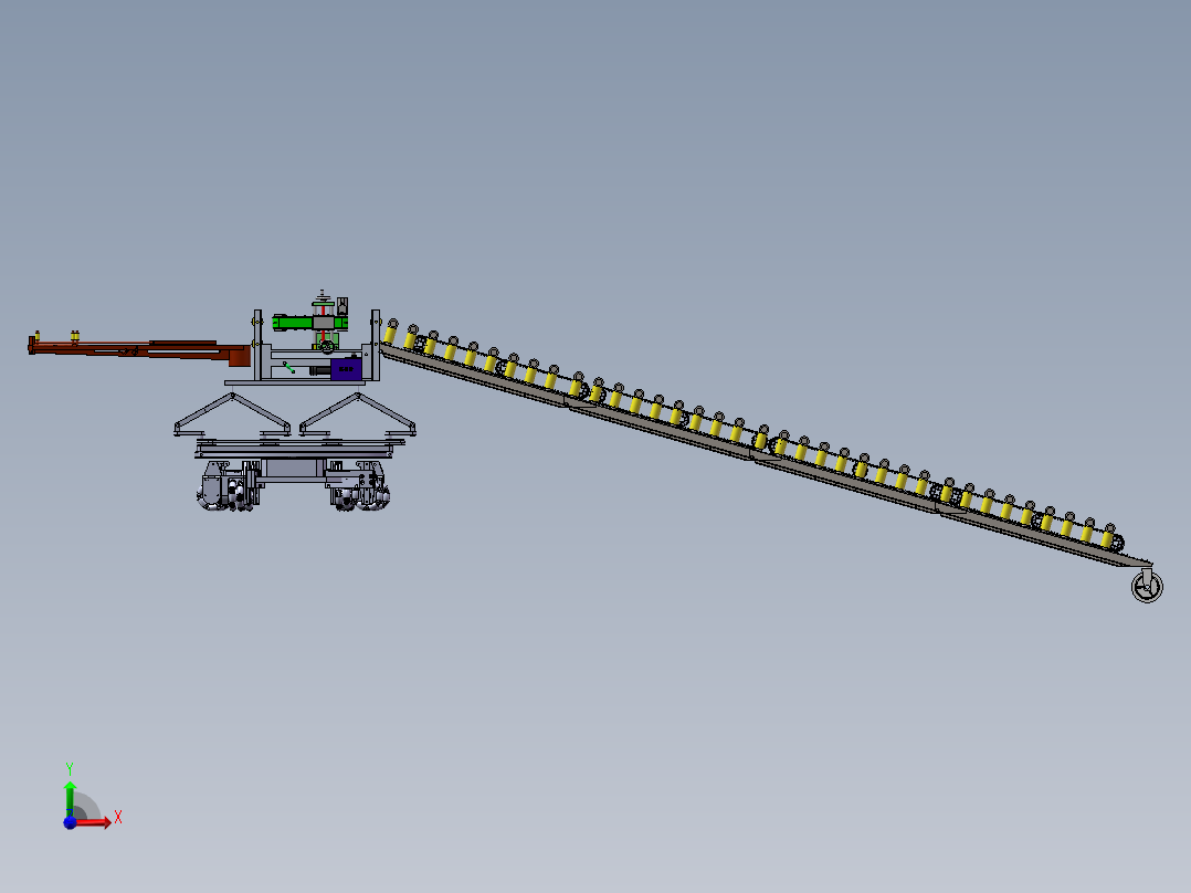 电缆输送前视图