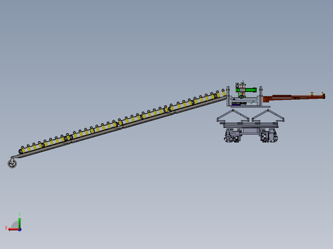 电缆输送后视图